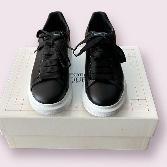 Alexander McQueen Shoes - Alexander McQueen Oversized Pelle Black Leather Sneaker - Perfect Condition!